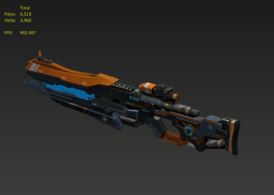 次世代 3d模型 未来步枪 高科技枪