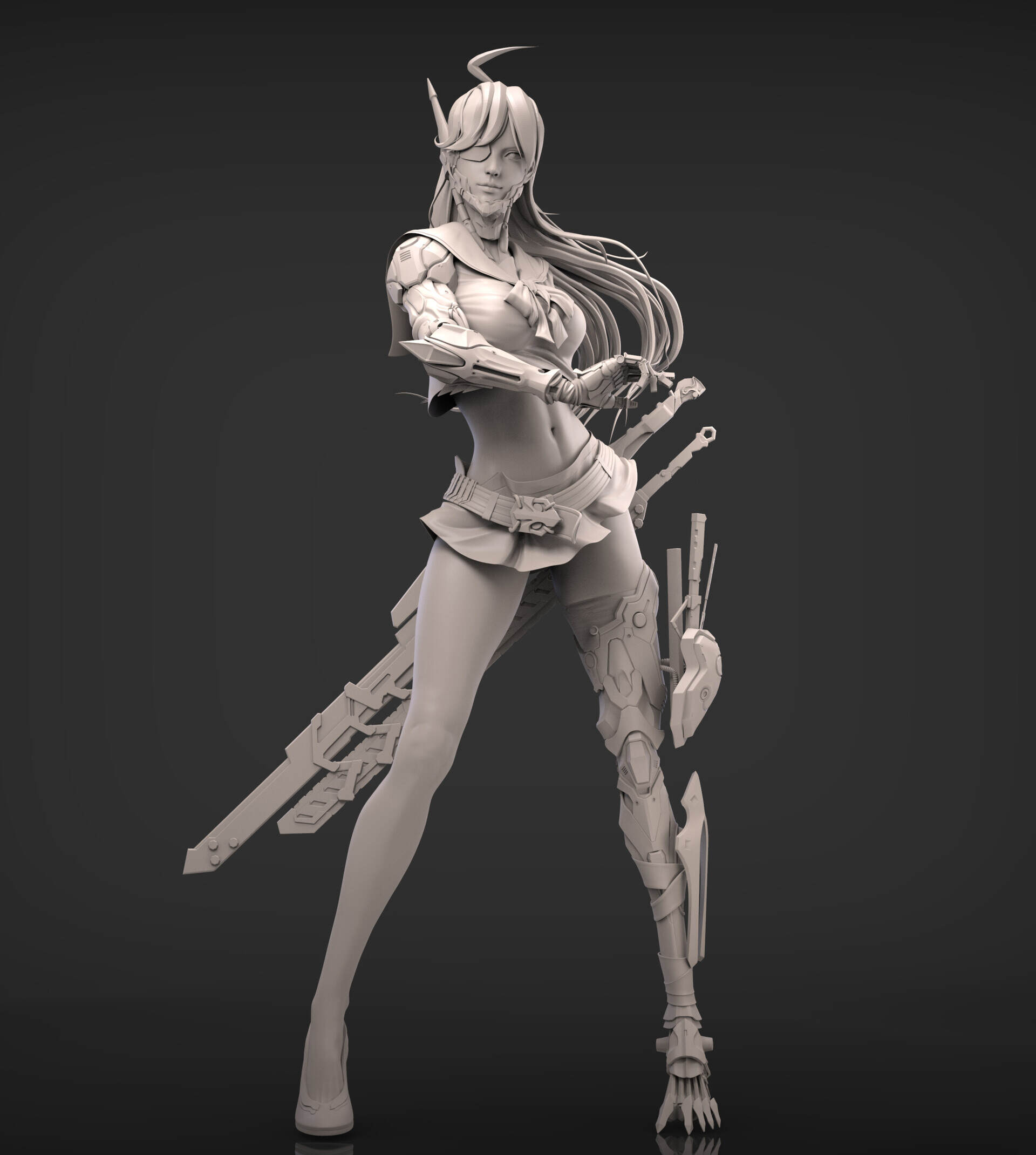 翼次方cg角色线下班学员王国庆wip 白模