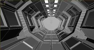 走廊模型 未来科技走廊通道模型-科幻场景模型库-3ds Max(.max)模型下载-cg模型网