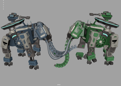 机械大象战斗猛犸大獠牙