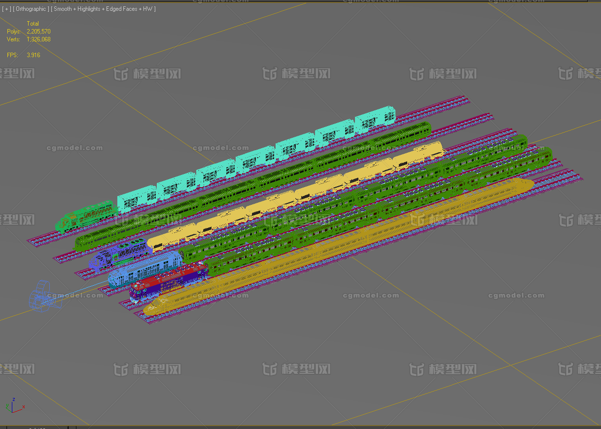 火车,绿皮,轨道,高铁_liangxiaoying作品_车辆火车/轨道车_cg模型网