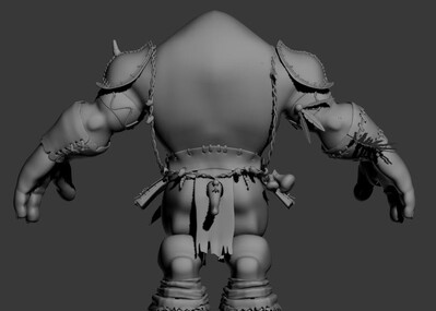 男人 牛头人 牛角 壮实 力量 卡通_蓝默的愚作品_人物异形怪物_cg模型