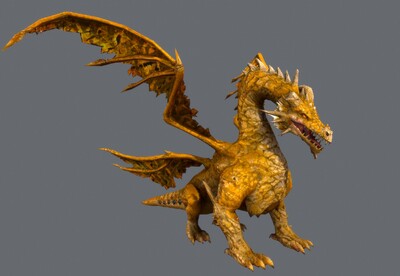 写实 石龙 简模 西方恶龙 dragon_bunny2020作品_动物飞禽_cg模型网