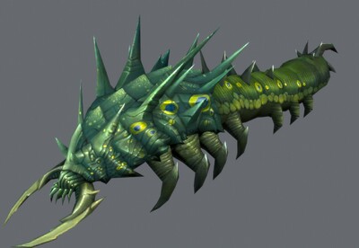 手绘 剧毒蠕虫   爬行怪物 monster  毒虫