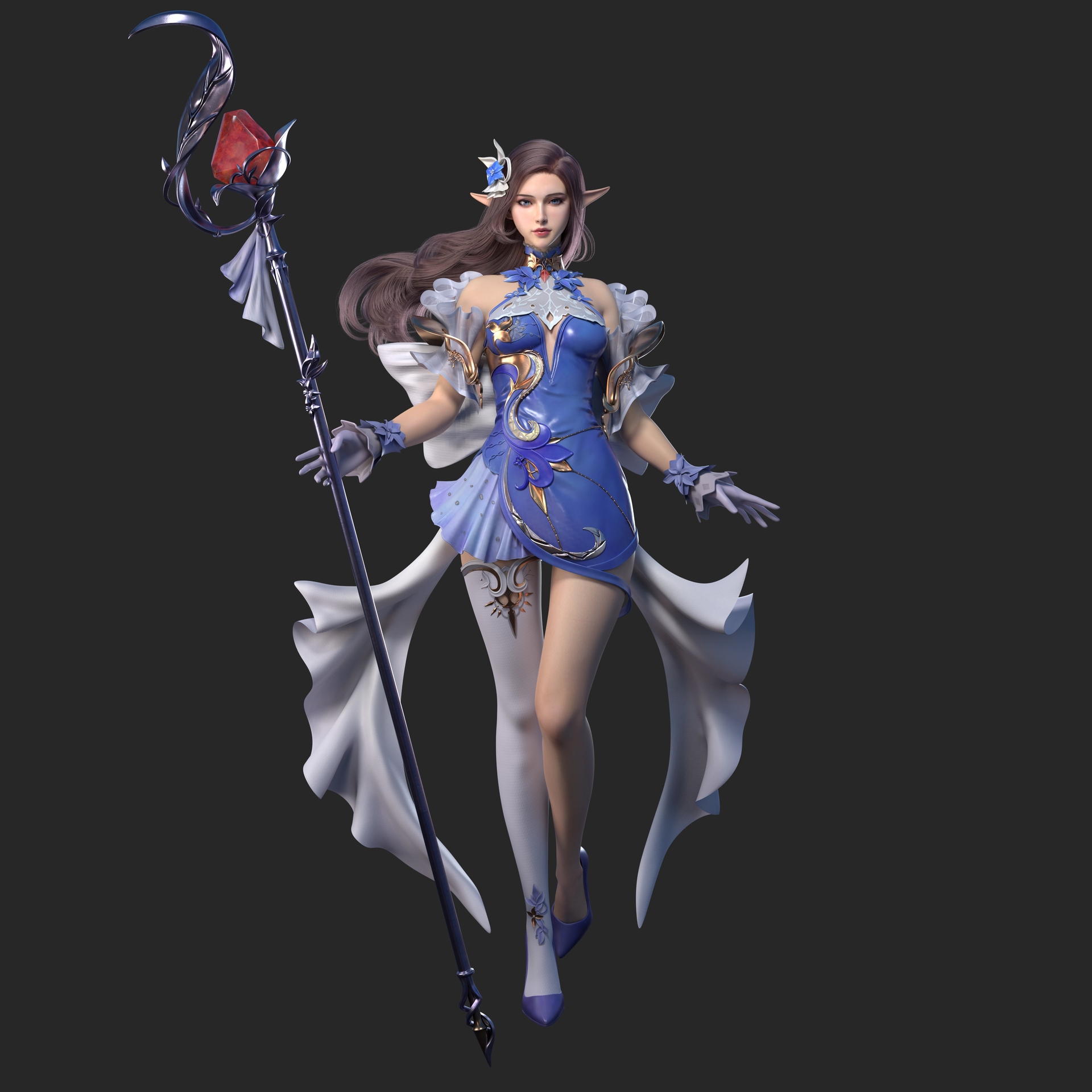 精灵少女_exerionpx作品_角色/人物/生物_cg模型网