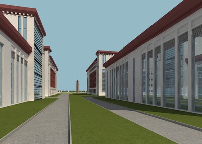 学校 中学 高中 大学 民族_在努力作品_建筑公共设施_cg模型网