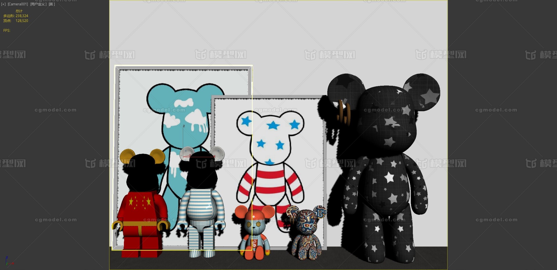 网红潮流bearbrick暴力熊儿童玩具装饰摆件  小熊模型 书桌 小熊玩偶