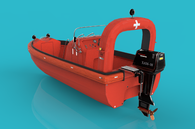 次世代 pbr 救援船 救生艇 医护船 救护船 船艇 快速救援 冲锋舟 水上