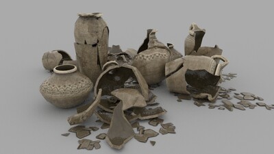 破陶罐 废弃陶罐 陶罐 陶瓷 陶罐碎片