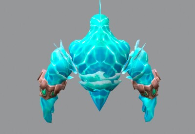 卡通 低模 水妖 水怪 monster 水元素神