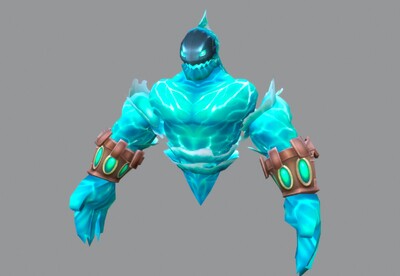 卡通 低模 水妖 水怪 monster 水元素神