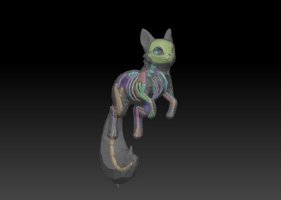 幽灵猫3d打印工艺品打印