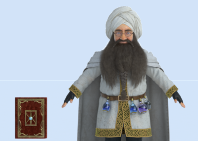 西方大胡子老头魔法师 次时代写实 术士 眼镜大叔