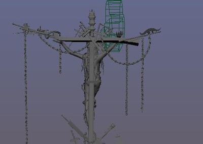 年轻女人 赤裸 性感 美丽 禁锢 锁链 十字架 圆台 刀剑 古代写实