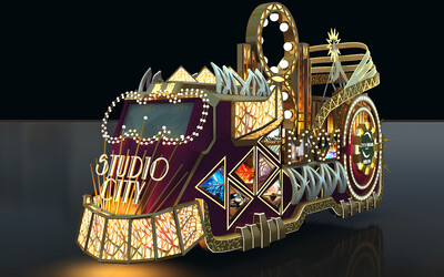 新年花车,2021年澳门新年花车cod娱乐场的代新濠集团,设计元素都是