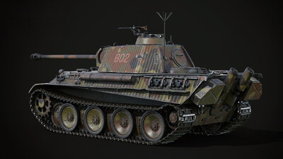 次时代写实二战德军豹式坦克模型