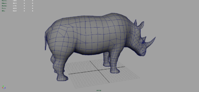 次世代 犀牛 黑犀牛 非洲 印度犀牛 白_楊逗皮作品_動物哺乳_cg模型網