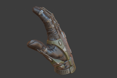 124 pbr次世代 科幻 手套 宇航服 宇航员 太空 机甲 战士 机器人 机械