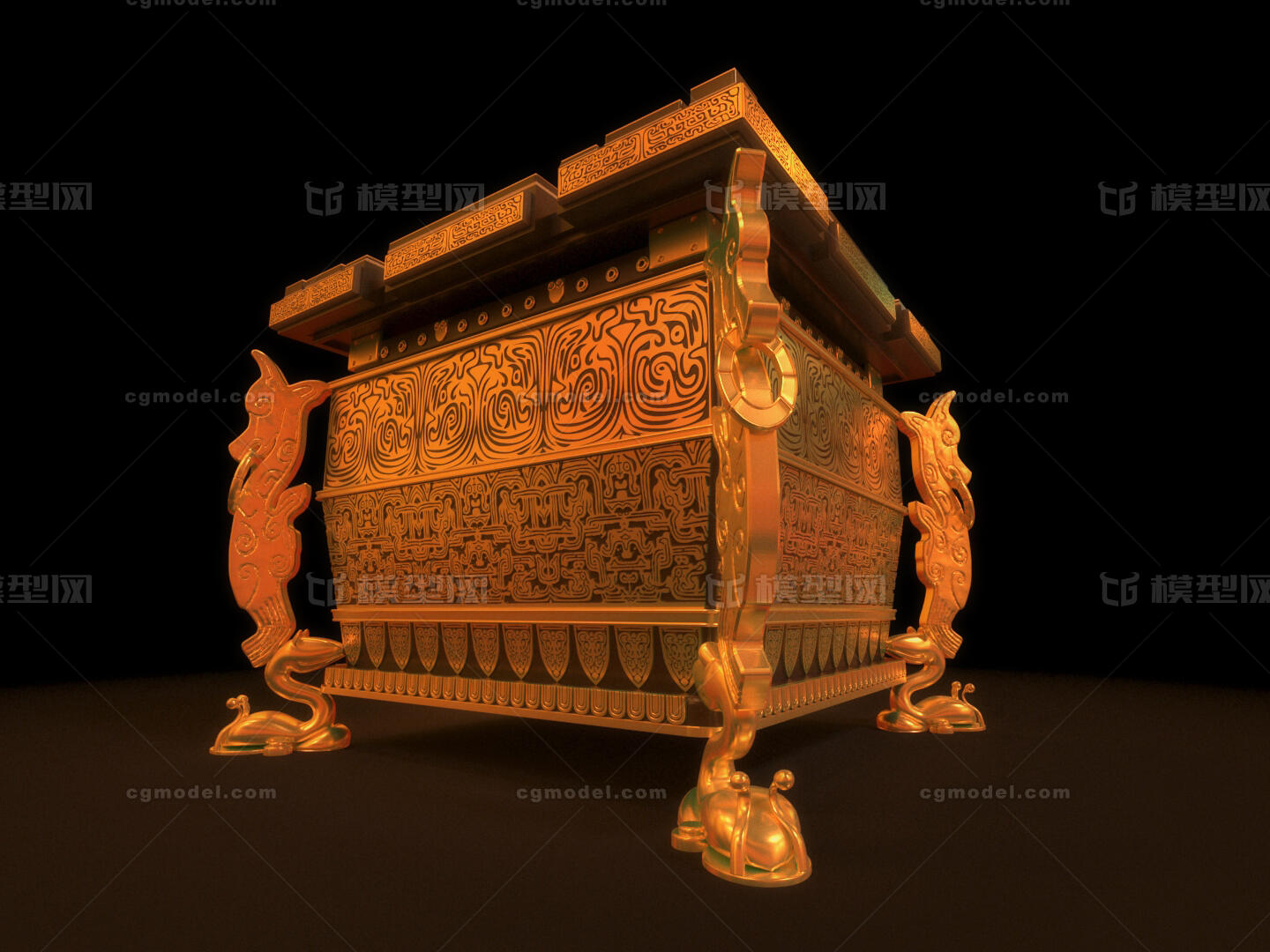 2008年北京奥运缶 古代青铜器模型-文物器皿模型库-3ds Max(.max)模型下载-cg模型网