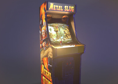 赛博朋克pbr次世代-街机 合金弹头游戏机儿时怀旧经典