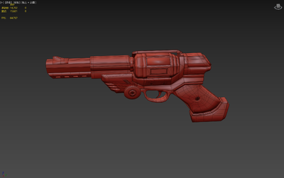 次世代 pbr 激光左轮 科幻手枪 警卫手枪 短枪 左轮手枪 赛博朋克