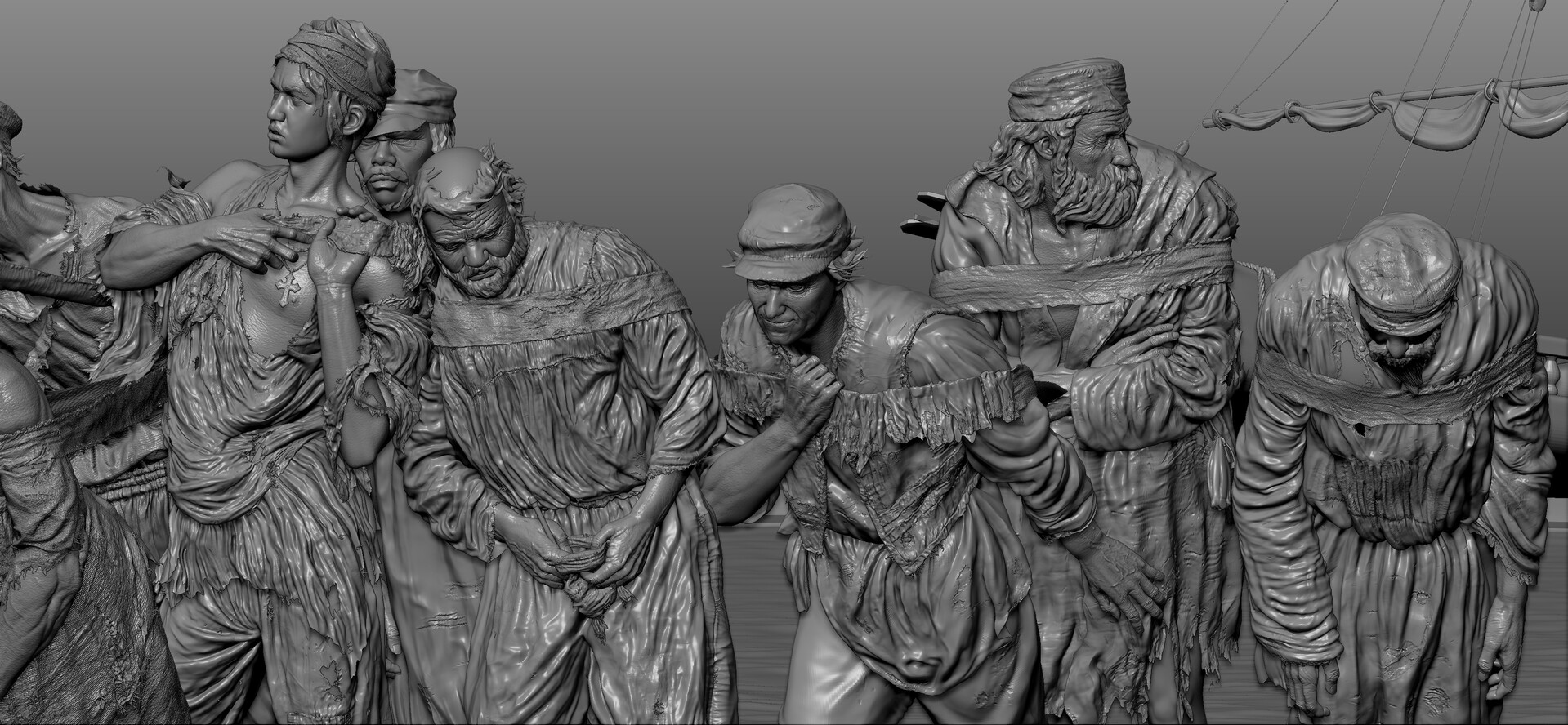 伏尔加河上的纤夫