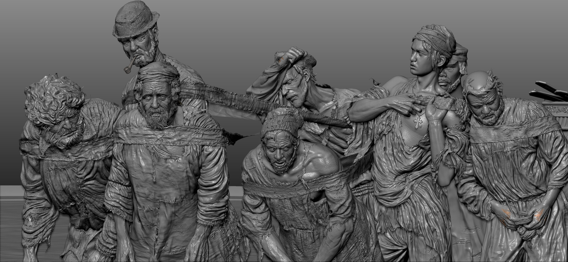 伏尔加河上的纤夫