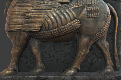 153 pbr次世代 拉玛苏 lamassu 巴比伦 神话 守护 守卫 寺庙 宫殿