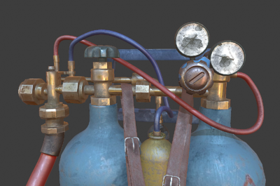 pbr次世代 火焰喷射器 喷火器 喷火枪 蒸汽朋克 枪械 火攻武器 科幻