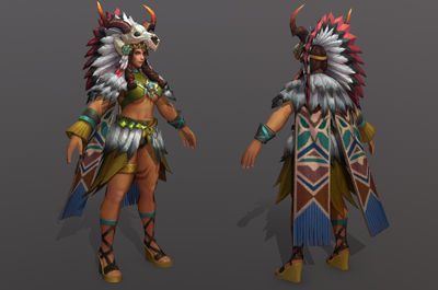 写实印第安人土著野人部落女首领