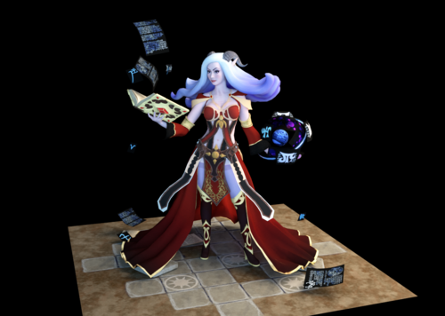 魔法师角色 女巫模型 游戏法师角色 女法师人物角色 塔罗牌巫师 巫术