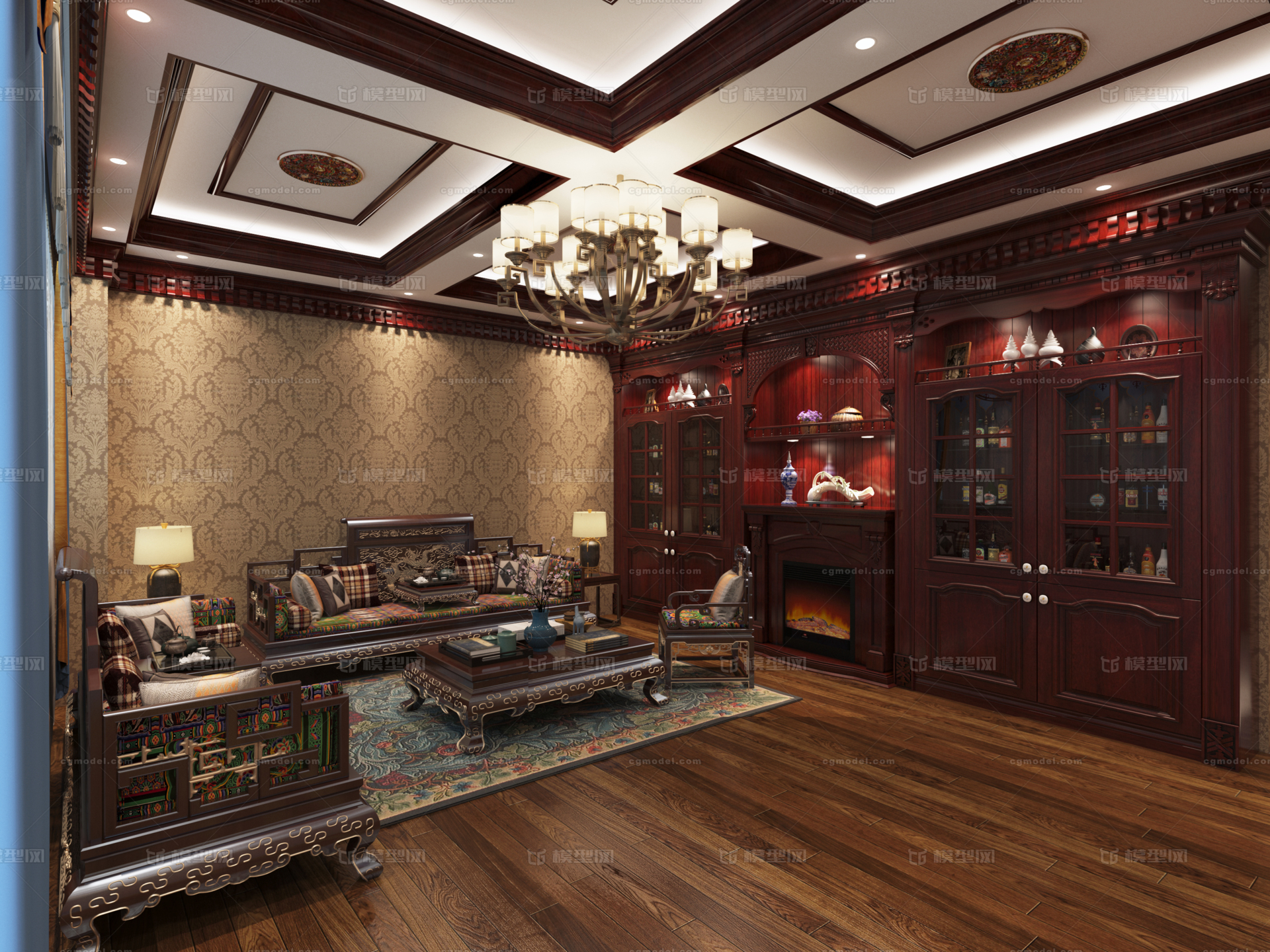 拉萨藏式客厅装修图图片