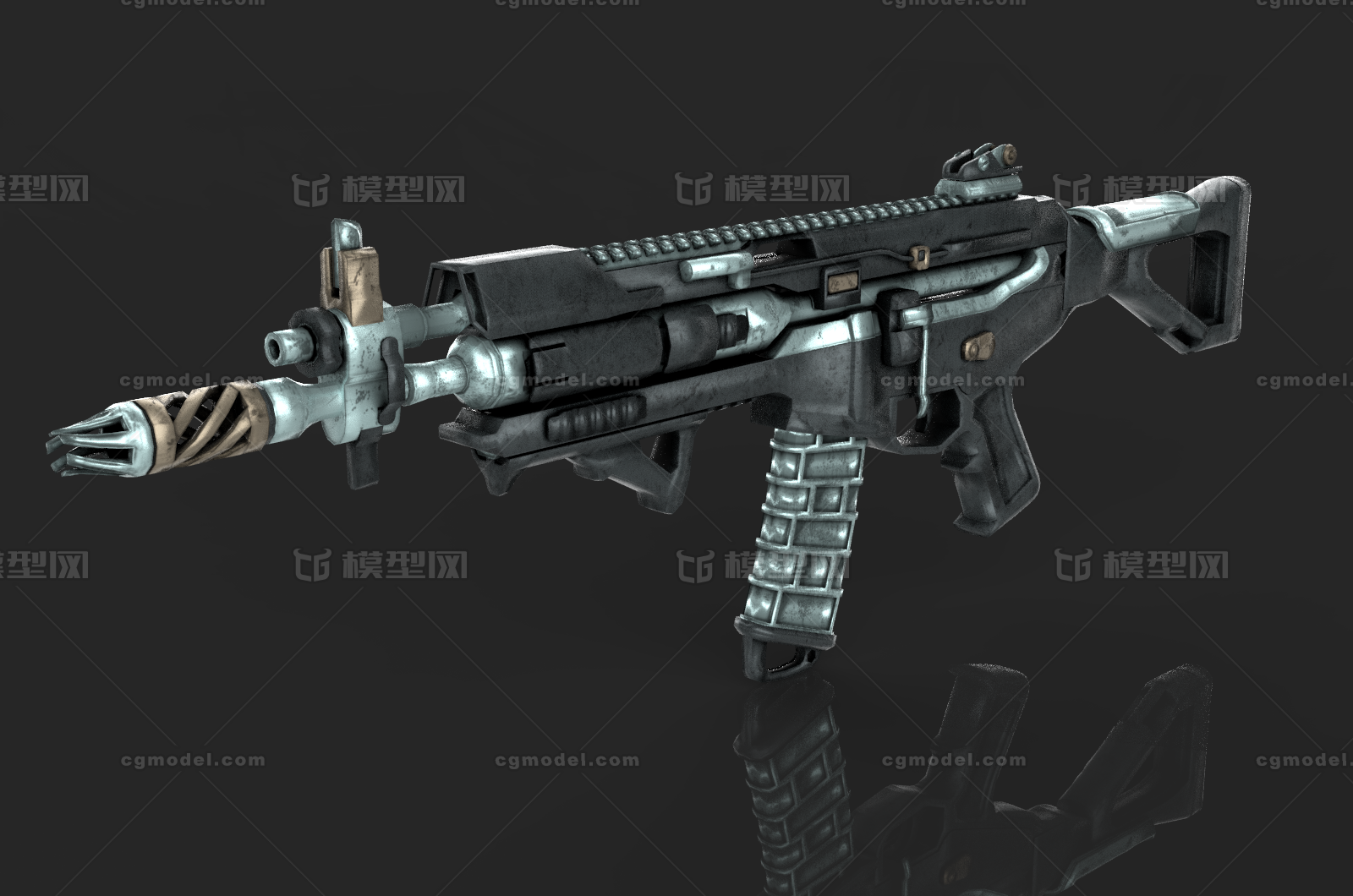 次世代 pbr 冲锋枪 自动步枪 步枪 _星河映画作品_武器枪械模型_cg