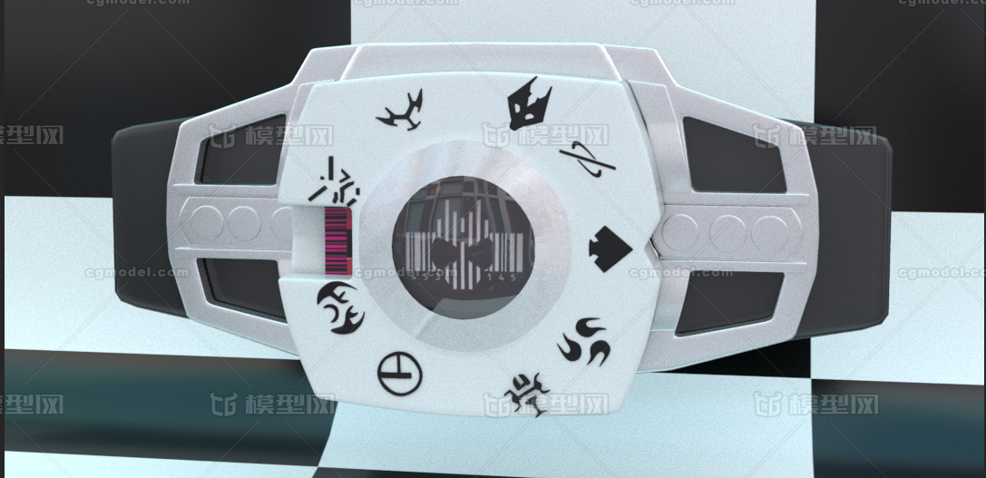 学一个月建模 和 渲染 第一个作品 假面骑士帝骑腰带