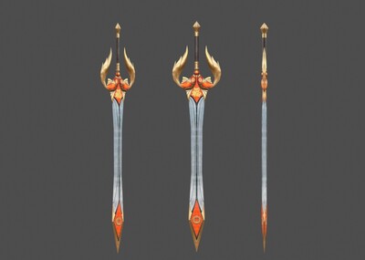 飞剑 宝剑 福剑 新年 新春 武器 兵器 神兵 法宝 法器 次世代手绘