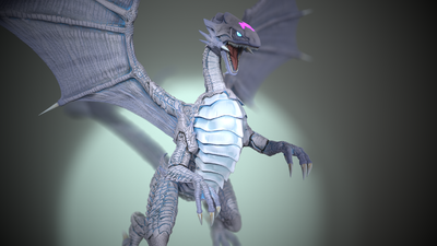 游戏王 青眼白龙_1134922198作品_动物神话类_cg模型网