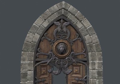 次时代写实,大门,欧式大门,城门,门,附有fbx文件