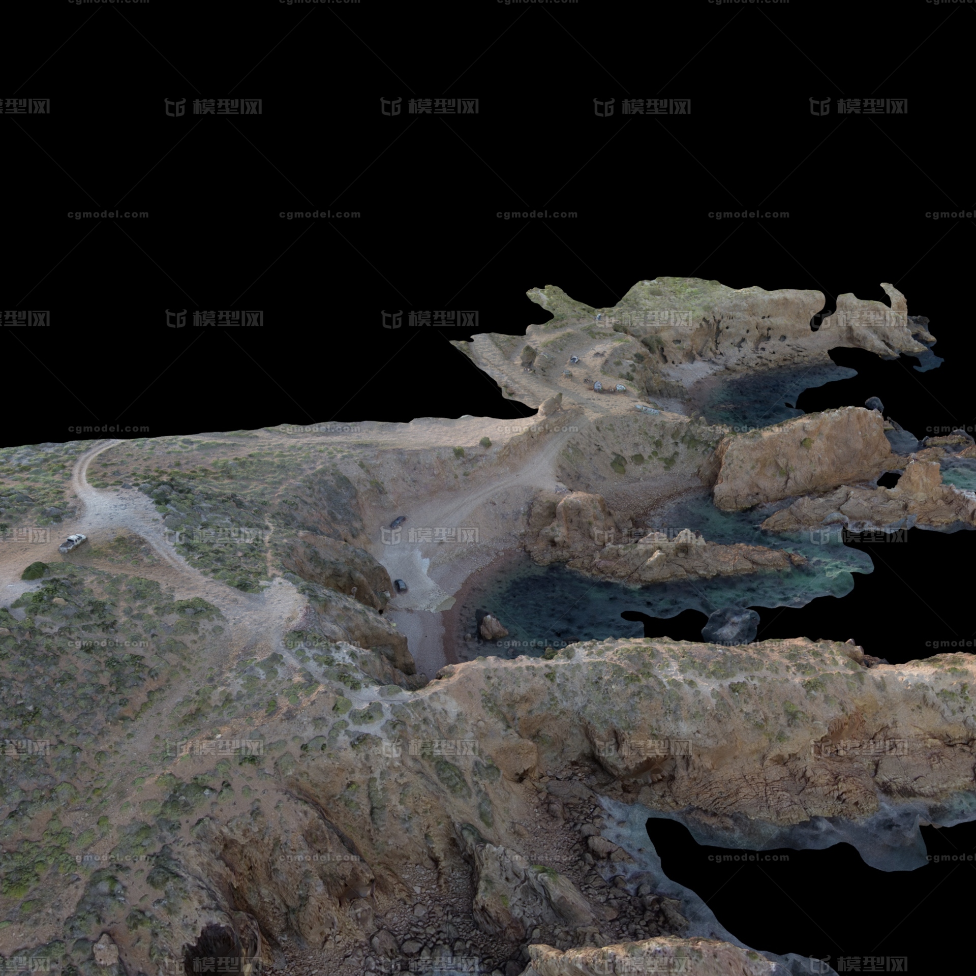 写实海岸,海边,影视模型,maya模型