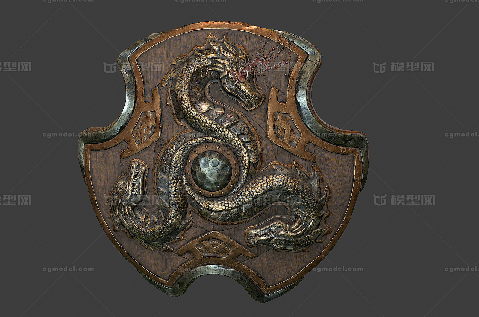 162 pbr次世代 盾牌 中国龙 维京 中世纪 火龙 屠龙 魔龙 西方龙 飞龙