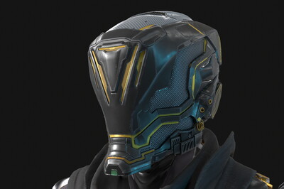 pbr 次世代 赛博朋克 科幻 未来 纳米服 装甲植入 改装人 战士