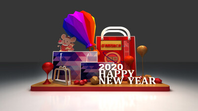 春节美陈dp 2021新年包装 创意新年礼盒主题 新年商场dp 新年美陈