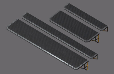 赛博朋克次世代 pbr机械科幻阶梯楼梯台阶拼接