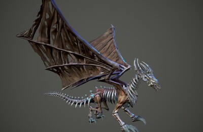 次世代 简模 骷髅恶龙【2k】 亡灵龙 西方 魔龙 dragon