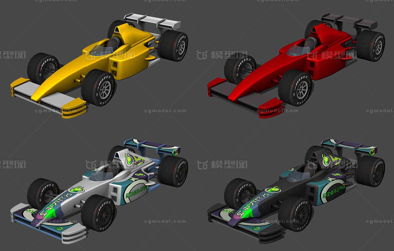 低模卡通汽车f1 方程式赛车lowploy Cg模型网 Cgmodel 三维设计师交流互动平台 专注多品类3d模型下载 原创作品分享 软件学习