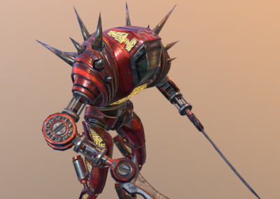 次时代 pbr 收割 掠夺 杀戮 双刀 机器人 机甲 战士 守卫 铁甲