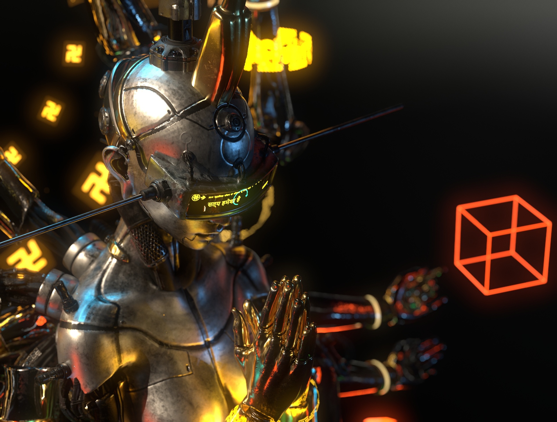 赛博朋克-千手观音模型 - 角色/人物/生物 - 作品模型 - cg模型网