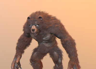 次时代 pbr 熊 熊人 熊瞎子 熊怪 兽人 werebear
