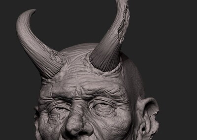 恶魔 牛角怪 羊角怪 恶魔之王 地狱恶魔_567878999作品_人物异形怪物