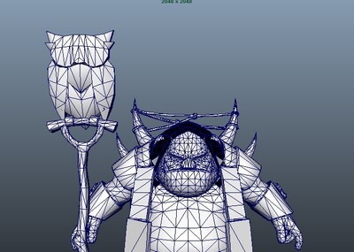 萨满 鹿 猫头鹰_锈蚀天使作品_动物其他_cg模型网