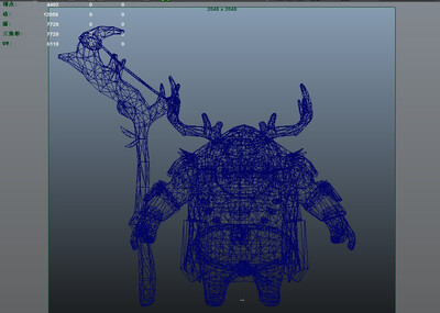 萨满 鹿 猫头鹰_锈蚀天使作品_动物其他_cg模型网